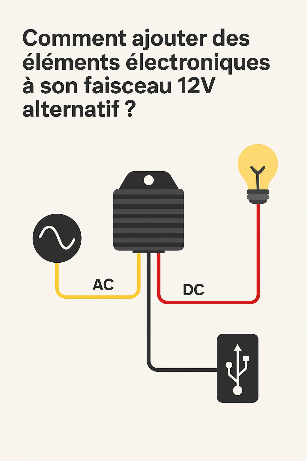 Illustration de l'article "Brancher des accessoires sur un faisceau 12V alternatif : guide avec régulateur/redresseur" sur Mini Motos