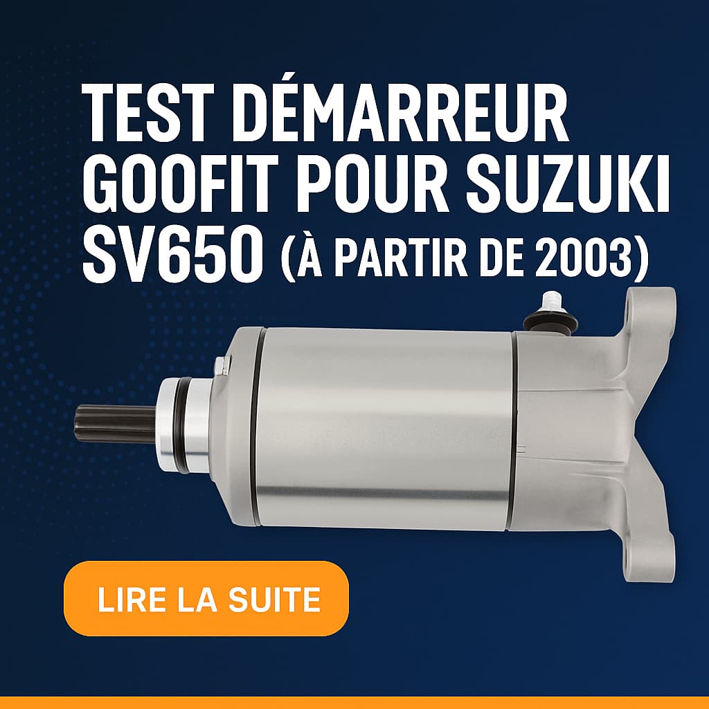 Illustration de l'article "Démarreur GOOFIT SV650 : test complet, montage et avis (2003+)" sur Mécanique